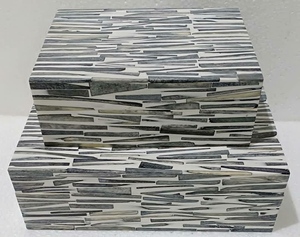 กล่องเครื่องประดับฝังกระดูกไม้ MDF ทำด้วยมือสีทนทานของตกแต่งบ้านที่เก็บแหวนสำหรับงานฝีมือและของขวัญโปรโมชั่น - Product Image 3