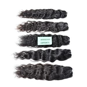 Cabello Virgen Natural de la Mejor Calidad, Sin Procesamiento Químico, Cutícula Alineada, Color Natural, Ondulado, con Frente de Encaje, Cabello Indio de Templo - Product Image 4