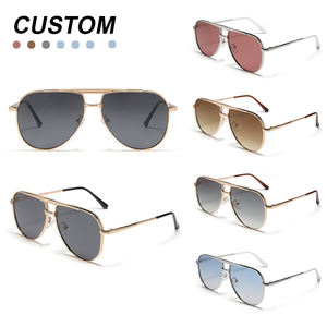 Gafas de Sol de Metal Retro de Piloto en Oferta, con Marco Texturizado, Cómodas, con Protección UV, Clásicas, Elegantes y de Diseño de Aviación - Product Image 1