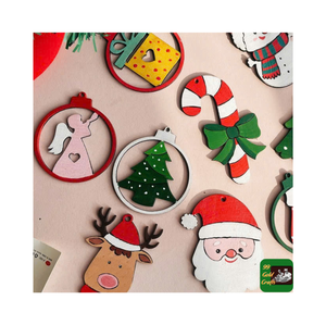 Animaux en forme de bois peints et non peints bon marché/poisson en bois pour tenture murale et décoration/artisanat de sculpture sur bois de Noël - Product Image 4