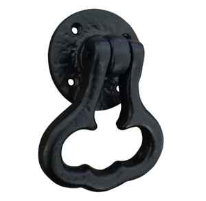 ที่เคาะประตูแบบดึงห่วงเหล็กแบบโบราณที่เคาะประตูแบบคลาสสิคที่เคาะประตูเหล็กหล่อสังกะสีแบบดั้งเดิมที่เคาะลิ้นชักที่จับแหวนตู้ - Product Image 1