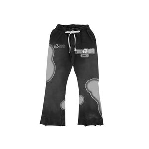 Personalizado Hevayweight mujeres Unisex pantalla Dtg impresión Ácido lavado chándales con pantalones de chándal conjunto Terry algodón hombres chándal trajes - Product Image 4