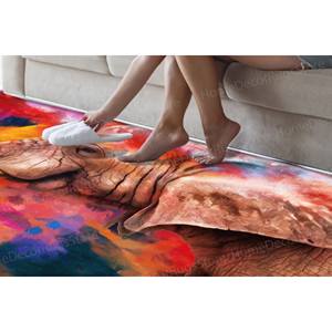 Alfombra con Estampado de Elefante: Moderna, Gruesa, Apta para Mascotas, con Pelo Suave - Product Image 5