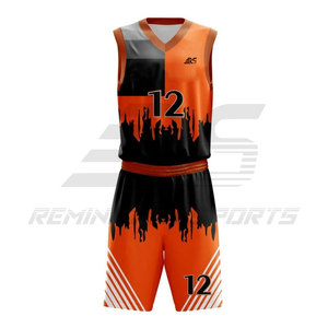 ขายส่งเยาวชนระเหิดกลับด้านราคาถูกชุดบาสเก็ตบอล / ออกแบบชุดบาสเก็ตบอลสีทึบของคุณเอง - Product Image 6