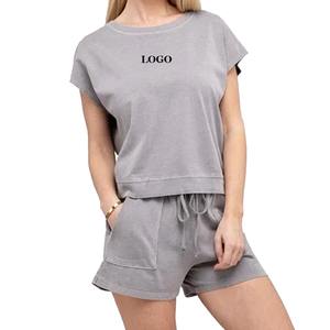 Custom Logo <b>Women's</b> Gym Workout <b>Shorts</b> Set High Elasticity Two-Piece <b>Bermuda</b> <b>Shorts</b> Suit Customized Clothing - Product Image 1