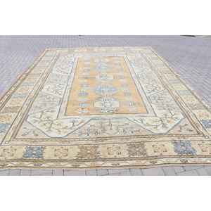 Alfombra Vintage de 10.5x13.5 pies, Alfombra Turca Extra Grande, Alfombra de Lana Marrón Azul Camuflaje - Product Image 1