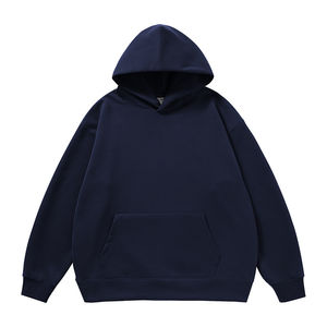 Vente en gros de sweats à capuche en coton éponge français pour hommes de haute qualité vêtements de rue impression personnalisée grande taille à capuche surdimensionné - Product Image 5