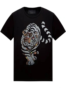 Nueva llegada de lujo con diamantes de imitación Bull Boxer impreso camisetas gráficas personalizadas camisetas para hombres - Product Image 2