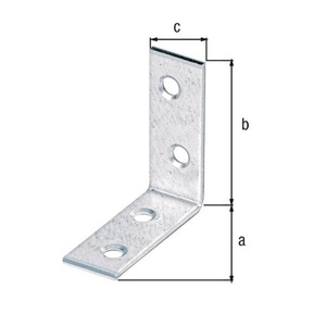 Stuhlwinkel L.40x40mm B.15mm S.1,75mm STA -D.4,5mm GAH-Pack of 100 <b>Brackets</b>" - Product Image 3