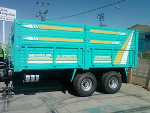 Remolque de freno mecánico de dos ejes, 10 tonos, para tractores - Product Image 3