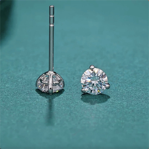 Luxe 2024 femmes Hip Hop 925 argent Moissanite diamant boucles d'oreilles 10K 14K 18K or massif 925 argent Moissanite boucles d'oreilles - Product Image 6