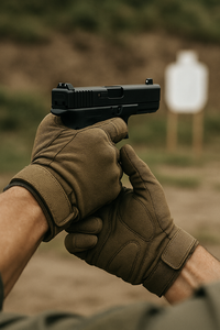 Guantes tácticos de cuero con logotipo personalizado de la mejor calidad, compatibles con pantalla táctil para uso en exteriores - Product Image 2