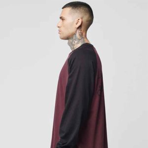 Premium 100% Cotton T-Shirt <b>Men's</b> Leisure Wear <b>TShirt</b> Custom Embroidered Thermal <b>Long</b> <b>Sleeve</b> Waffle Fabric T shirt - Product Image 3