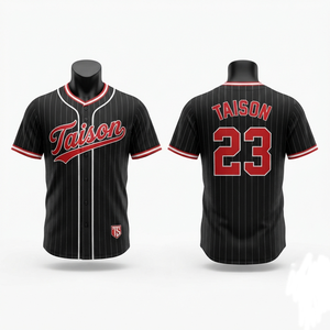 Premium 240gsm Polyester <b>Baseball</b> Jersey Solid Custom Tackle Twill Embroidery Breathable Anti-Bacterial Men's Short Sleeve Team - Product Image 3