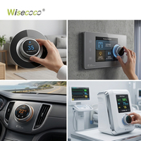 Wisecoco Pantalla LCD Inteligente HMI Redonda de 1.28 Pulgadas con Resolución 240*240, Interfaz UART CANBUS 485 232, Perilla Giratoria