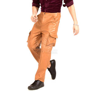 กางเกงผู้ชายออกแบบได้ตามต้องการกางเกงแฟชั่นสไตล์ไม่เหมือนใครกางเกงหนังฟอกกันน้ำ - Product Image 6