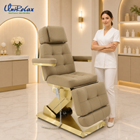 Table de massage électrique moderne UniRelax à 3 moteurs, en PU, pliable, avec télécommande manuelle, réglable, pour salon de beauté, spa, esthéticienne