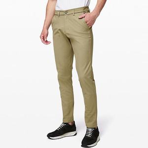Pantalones chinos de algodón 100% personalizables para hombre, estilo informal caqui de cintura media con tinte liso, servicio OEM disponible - Product Image 2