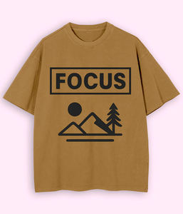 T-shirt Homme Grande Taille Oversize 100% Coton Jersey Lourd Coupe Ample Streetwear Col Rond Uni Logo Personnalisé sur le Devant - Product Image 1