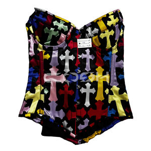 Corsé moderno con diseño cruzado, top bustier para fiestas, proveedor de Pakistán. - Product Image 3