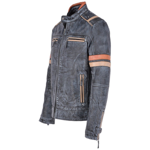 Chaqueta de Invierno de Cuello Alto para Hombre, Personalizable, de Cuero Genuino, Impermeable, Ecológica, Color Marrón, Venta al Por Mayor, Súper Calidad - Product Image 2