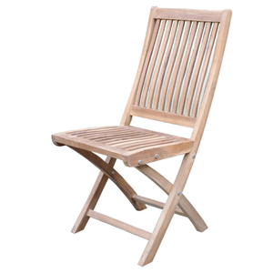 Silla individual de madera de teca con estilo moderno para uso en exteriores, adecuada para terrazas resistentes a las termitas. - Product Image 3