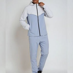 Ensemble de survêtement de sport pour homme, design tendance, 100% coton respirant, fermeture éclair, en vente - Product Image 6