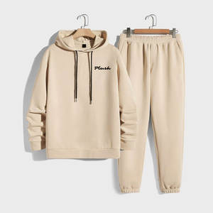 Chándal de jersey liso a la moda para hombre, superventas, cómodo, ajustado, ropa de entrenamiento, transpirable, de talla grande, conjuntos de invierno - Product Image 1