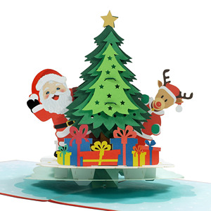 Christmas Greetings Cards 3D Pop up for businesses to give to customers and employees the Best choice to Celebration - Product Image 1