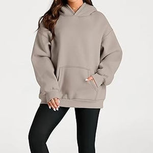 Sudadera con Capucha Personalizada de Lujo, Estilo Urbano, Felpa, Lisa, Vintage, Extra Grande, Lavada al Ácido, Decolorada por el Sol, Desgastada, Gris - Product Image 4