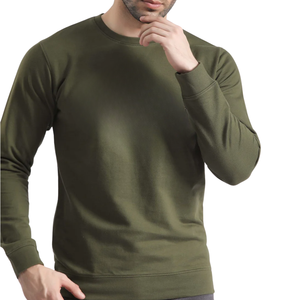 Sweat-shirt à col rond vert olive de qualité supérieure, confortable, unisexe, pull-over doux, durable, élégant, décontracté, confortable pour tous les jours - Product Image 3