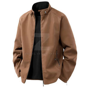 Veste en cuir pour homme, best-seller, écologique, coupe-vent, respirante, imperméable, col montant, logo sur le devant, design personnalisé - Product Image 1
