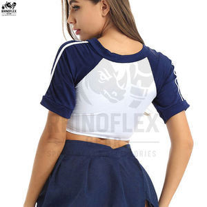 Uniforme de cheerleading sans manches de qualité supérieure 100% polyester pour filles, ensembles personnalisables, service OEM de haute qualité - Product Image 4