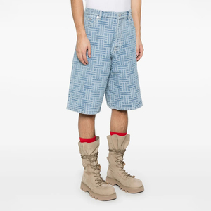Baggi Jeans d'été personnalisés du fabricant Jeans pour hommes Short en denim foncé avec poche pour hommes en haute qualité à un prix approprié - Product Image 3
