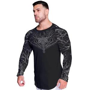 Camiseta de Manga Larga para Hombre, Protección UV para Equitación, Camiseta de Competición de Alta Demanda, Transpirable, de Spandex, para Entrenamiento y Natación - Product Image 2