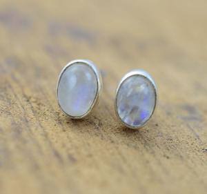 Boucles d'oreilles classiques faites à la main 925 bijoux en argent massif pour femmes 925 boucles d'oreilles en argent Sterling pierre de lune pierres précieuses Style Boho - Product Image 5