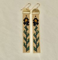 À la mode à la main bohème polychromatique carré verre perles de rocaille balancent losange frangé goutte boucles d'oreilles gland femmes boucles d'oreilles