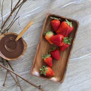 Planche à fromage en bois et plateau de service alimentaire pour légumes pour Table basse ottomane comptoir de cuisine décor à la maison - Product Image 4