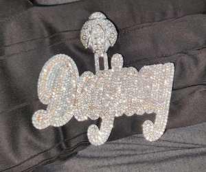 Personalizado único Hip Hop Moissanite diamante colgante encanto completamente helado chapado en oro colgantes plata esterlina 925 - Product Image 5