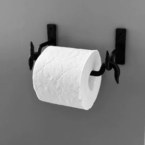 Portarrollos de Papel Higiénico de Hierro para Pared, Instalación Segura y Uso Prolongado, Portarrollos de Papel Higiénico Clásico de Hierro para el Hogar - Product Image 1
