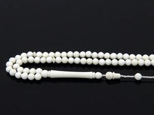 Chapelet de prière musulman en perles blanches faites à la main, 99 perles, Tasbih Asbeeh, cadeau pour mariage islamique et Hajj - Product Image 4
