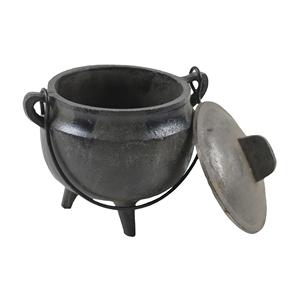 Soporte de incienso de diseño de jardín de hierro fundido sólido, tamaño múltiple con quemador de carbón, acabado pintado en negro, tipo de enchufe de cilantro - Product Image 5