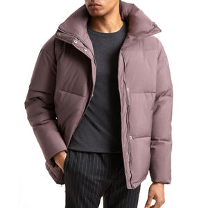 Chaqueta acolchada personalizada de invierno 2022 para hombre, venta al por mayor, Abrigo con capucha de lona de talla grande para mantener el calor - Product Image 4
