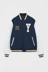 Veste universitaire pour homme de qualité supérieure avec patch logo, design personnalisable, 100% toile de coton, imperméable et respirante - Product Image 2