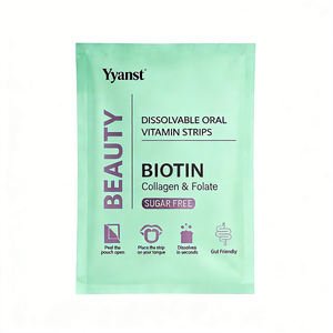 OEM/ODM Bandes orales à action rapide au goût de fraise douce, favorisant la santé des cheveux, de la peau et des ongles, avec collagène et biotine. - Product Image 1