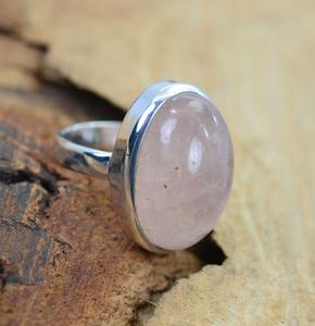 Bague fine en argent Sterling 925 faite à la main en Quartz rose pour filles bague Spinner en pierres précieuses de mode naturelle bijoux estampillés solides pour femmes - Product Image 2