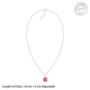 À la mode argent rose carré pendentif lien chaîne or acier inoxydable avec diamant perle Zircon pour les fêtes religieuses cadeaux - Product Image 5