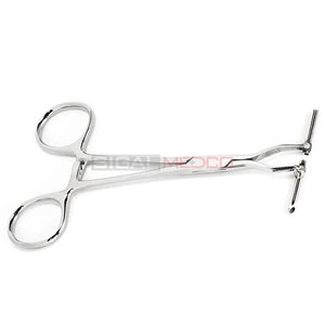 Pince à septum à ligne droite Instrument de piercing nasal en acier inoxydable ENT pointe droite réutilisable nez oreille lèvres utilisation de piercing - Product Image 1