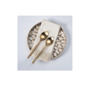 ช้อนขนาดเล็กทำจากทองเหลืองสีทองสำหรับร้านกาแฟดีไซน์เฉพาะช้อนขนาดเล็กสำหรับบ้านและโรงแรม - Product Image 2