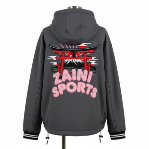 Veste Softshell Durable Coupe-Vent en Polyester, Tissu Spandex Broderie Dragon Floral Logo Personnalisé Veste Softshell pour Femmes - Product Image 2